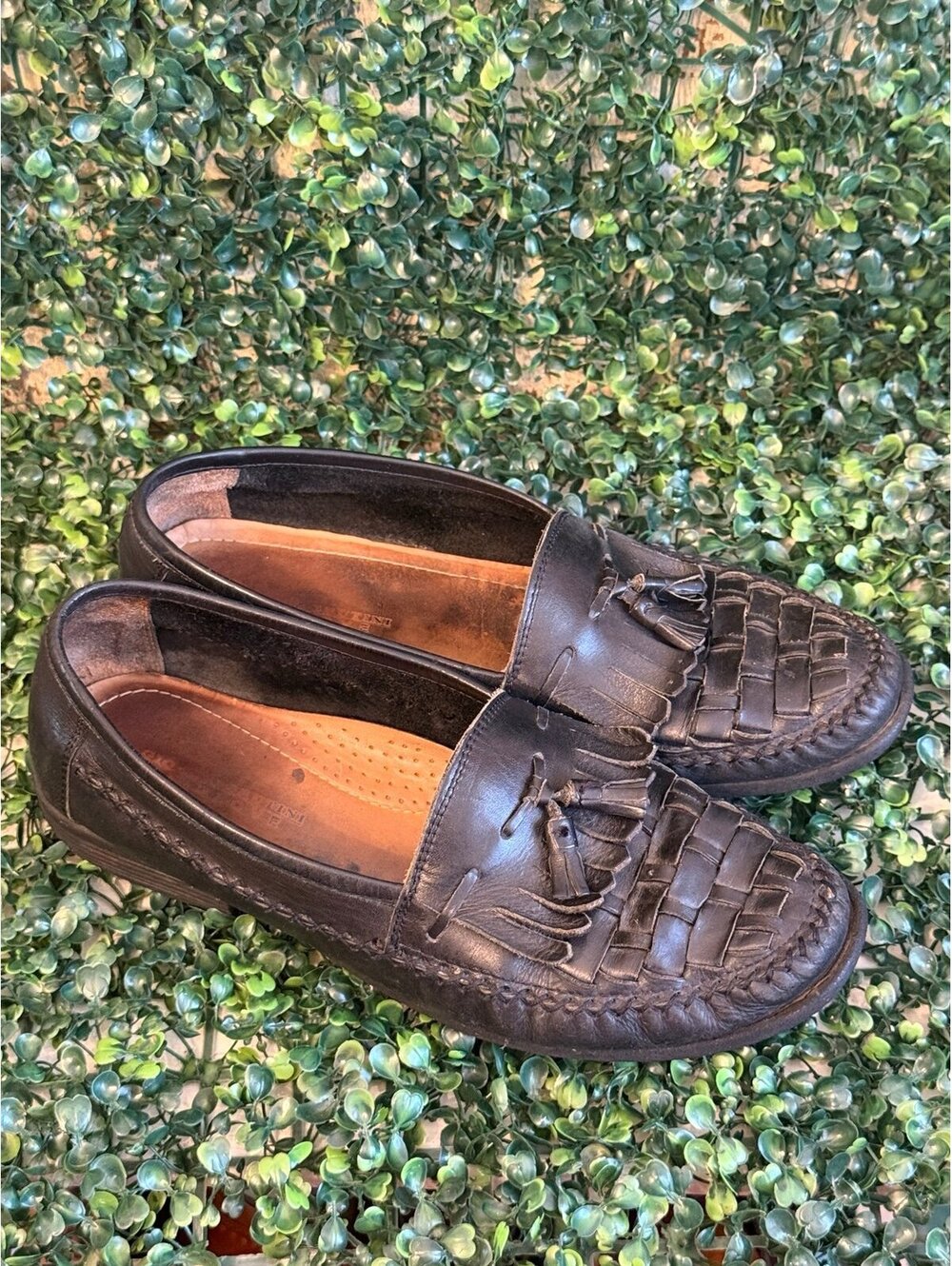 Giorgio Brutini Le Glove Black Tassel Loafers, mens size 11